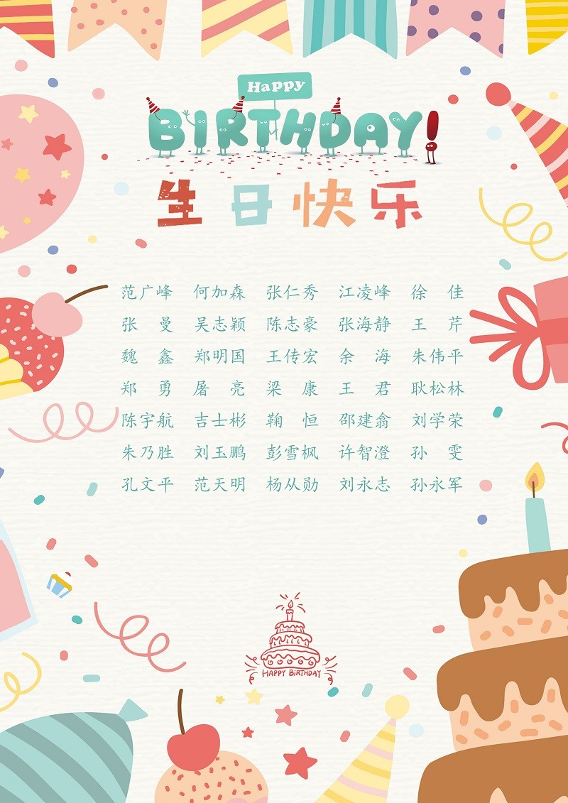 【生日祝福】恭祝11月生日的員工生日快樂(lè)！